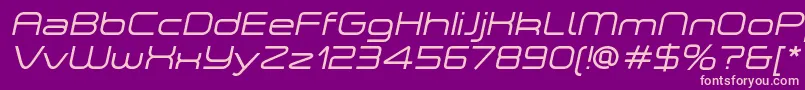 ASpaceLightItalicDemo Font – Pink Fonts on Purple Background