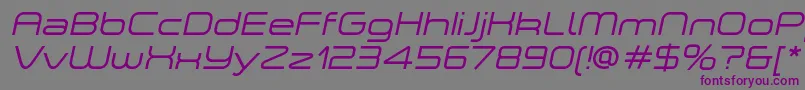ASpaceLightItalicDemo Font – Purple Fonts on Gray Background