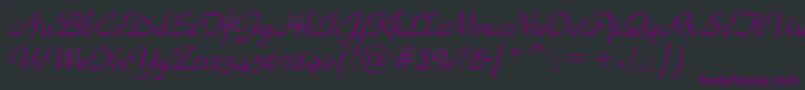 ParkAvenueBt Font – Purple Fonts on Black Background
