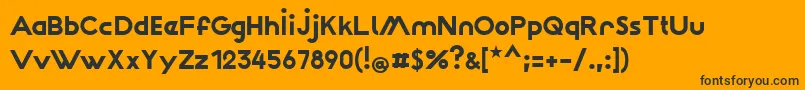 Wattauchimma Font – Black Fonts on Orange Background