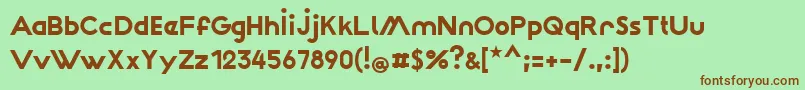 Wattauchimma Font – Brown Fonts on Green Background