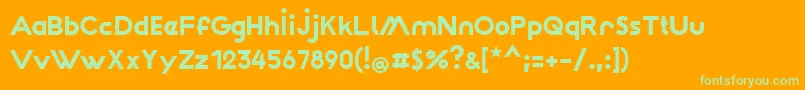 Wattauchimma Font – Green Fonts on Orange Background