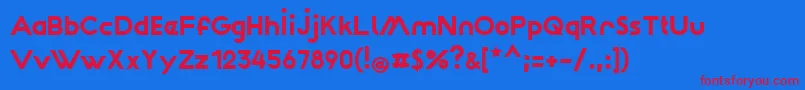 Wattauchimma Font – Red Fonts on Blue Background