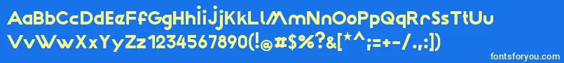 Wattauchimma Font – Yellow Fonts on Blue Background