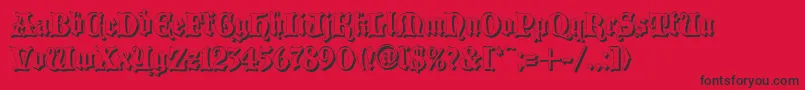 Blaccs Font – Black Fonts on Red Background