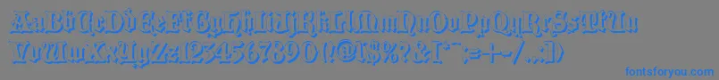 Blaccs Font – Blue Fonts on Gray Background