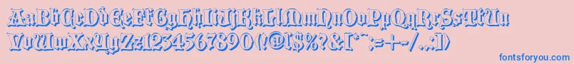 Blaccs Font – Blue Fonts on Pink Background