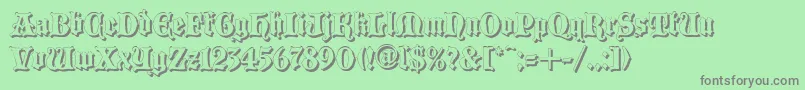 Blaccs Font – Gray Fonts on Green Background