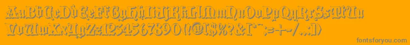 Blaccs Font – Gray Fonts on Orange Background