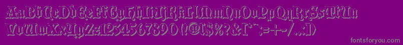 フォントBlaccs – 紫の背景に灰色の文字