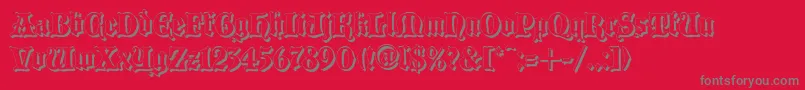 Blaccs Font – Gray Fonts on Red Background