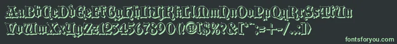 Blaccs-Schriftart – Grüne Schriften auf schwarzem Hintergrund