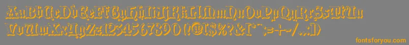 Blaccs-Schriftart – Orangefarbene Schriften auf grauem Hintergrund