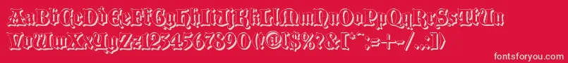 Blaccs Font – Pink Fonts on Red Background