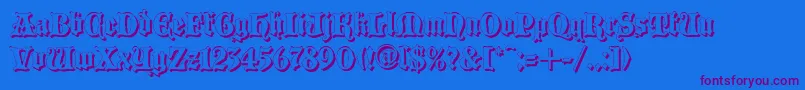 Blaccs Font – Purple Fonts on Blue Background