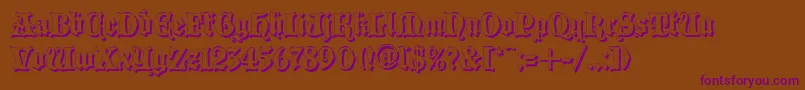 Blaccs Font – Purple Fonts on Brown Background