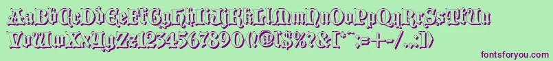 Blaccs Font – Purple Fonts on Green Background