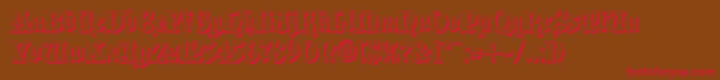 Blaccs Font – Red Fonts on Brown Background