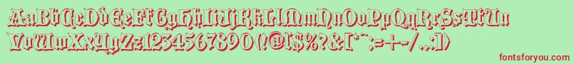 Blaccs Font – Red Fonts on Green Background