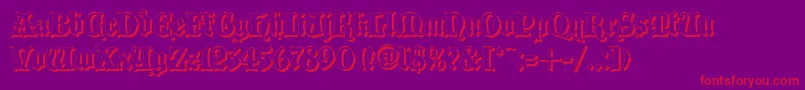 Blaccs Font – Red Fonts on Purple Background