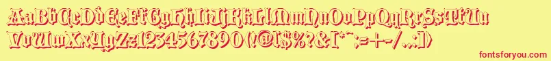 Blaccs Font – Red Fonts on Yellow Background