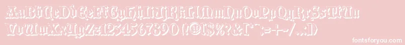 Blaccs Font – White Fonts on Pink Background