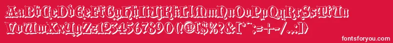 Blaccs Font – White Fonts on Red Background