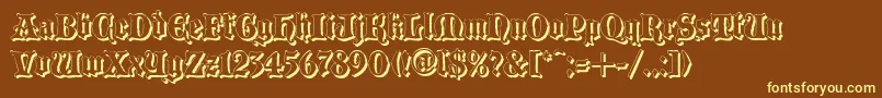 Blaccs Font – Yellow Fonts on Brown Background