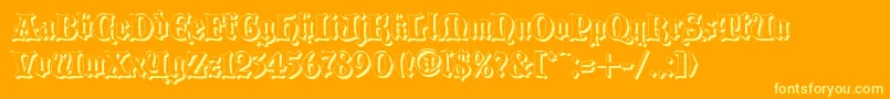 Blaccs Font – Yellow Fonts on Orange Background