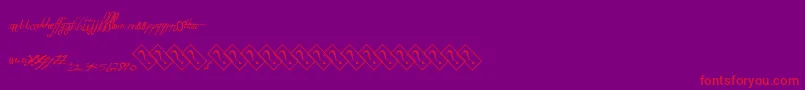 fuente Extrafinescript2 – Fuentes Rojas Sobre Fondo Morado