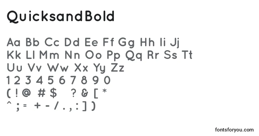 QuicksandBoldフォント–アルファベット、数字、特殊文字