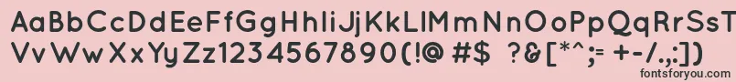 フォントQuicksandBold – ピンクの背景に黒い文字