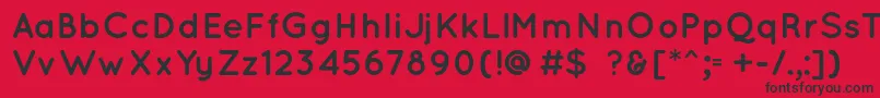 QuicksandBold-fontti – mustat fontit punaisella taustalla