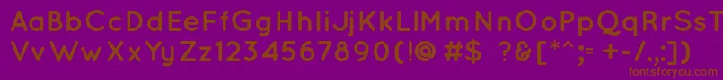 QuicksandBold-fontti – ruskeat fontit violetilla taustalla