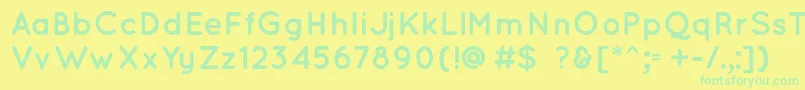 QuicksandBold Font – Green Fonts on Yellow Background