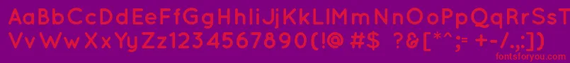 QuicksandBold Font – Red Fonts on Purple Background