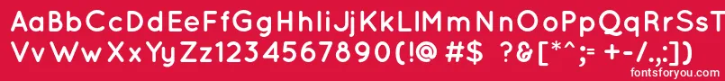 Шрифт QuicksandBold – белые шрифты на красном фоне