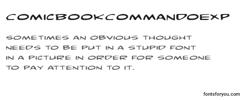 Review of the ComicBookCommandoExp Font