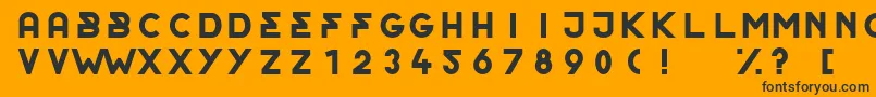 OrderRegular Font – Black Fonts on Orange Background