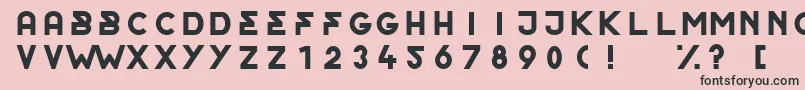 OrderRegular-Schriftart – Schwarze Schriften auf rosa Hintergrund