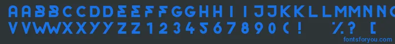 OrderRegular Font – Blue Fonts on Black Background