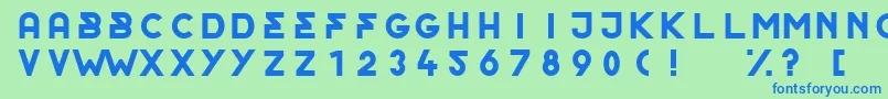 OrderRegular Font – Blue Fonts on Green Background