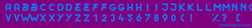 フォントOrderRegular – 紫色の背景に青い文字