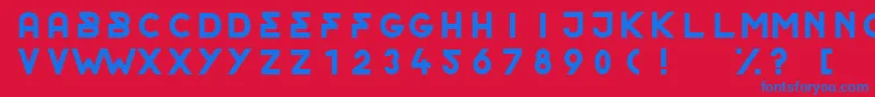 OrderRegular Font – Blue Fonts on Red Background