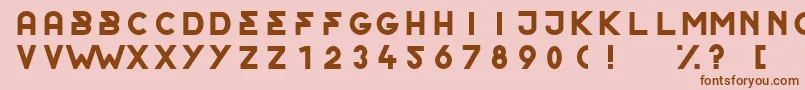 OrderRegular Font – Brown Fonts on Pink Background