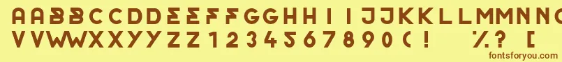 OrderRegular Font – Brown Fonts on Yellow Background