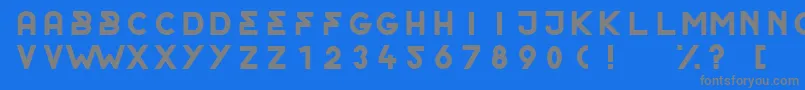 フォントOrderRegular – 青い背景に灰色の文字