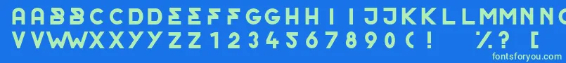 OrderRegular Font – Green Fonts on Blue Background