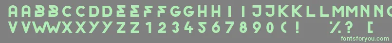 OrderRegular Font – Green Fonts on Gray Background