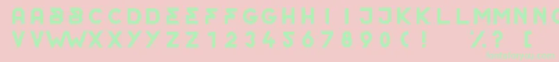 OrderRegular Font – Green Fonts on Pink Background